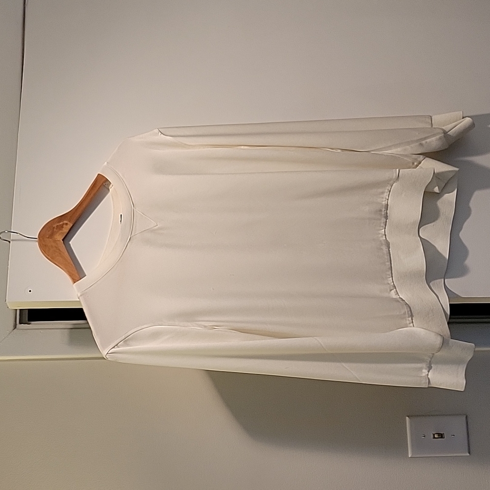 Polo Ralph Lauren like new cream silk blouse, size L